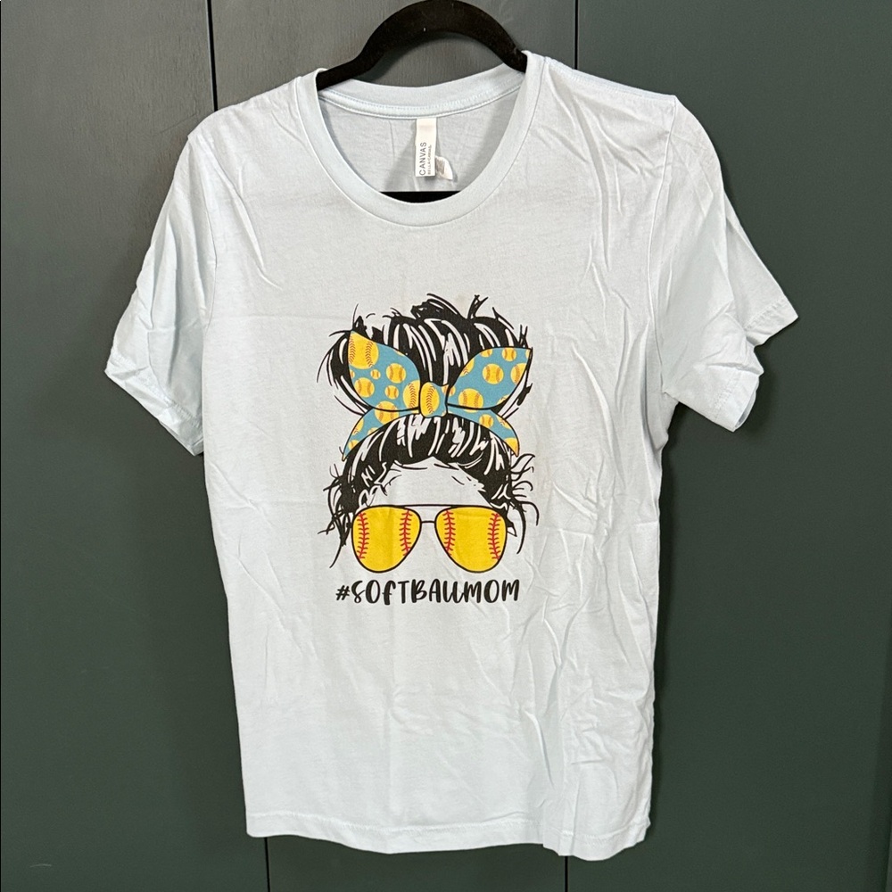 Bella Canvas Softball Mom Tee - White